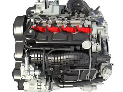 3D Engine Models - Car 3D model