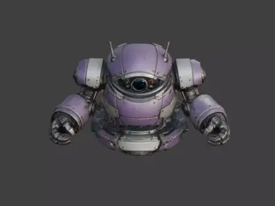 The Aegis Orbital Mech Drone Low-poly 3D model