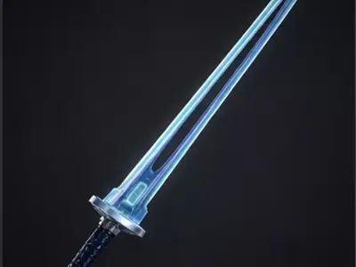 Frostcore Blade Low-poly 3D model