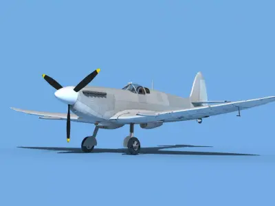 Supermarine Spitfire Mk VIIIb V00 3D model