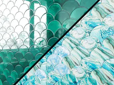 Fish Scale Tile 3D model