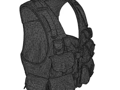Military Tactical Utility Vest 3D model