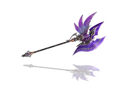 Elven Axe Low-poly 3D model