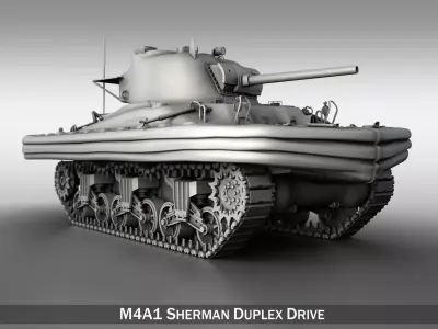 M4A1 Sherman - Duplex Drive  3D model