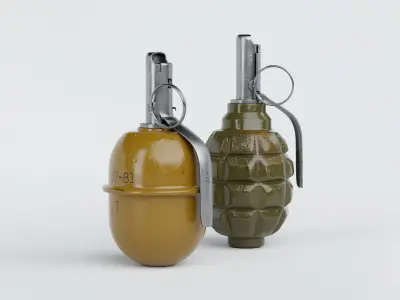 Grenade Pack - RGD-5 and F1 3D model