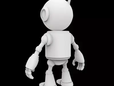 One Eyed Robot Figurine 3D Print Model 3D print model purchase