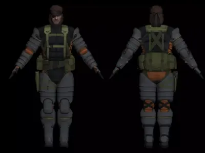 Metal Gear Solid Peace Walker Big Boss - 3D Model 3D model