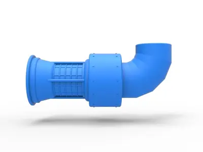 Jet engine 7 Scale 1 to 25 3D print model