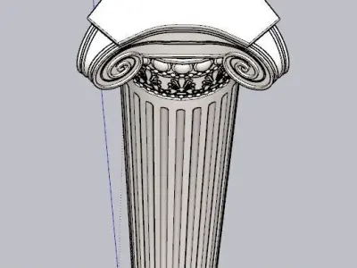 indian jodhpuri stone piller column  Low-poly 3D model
