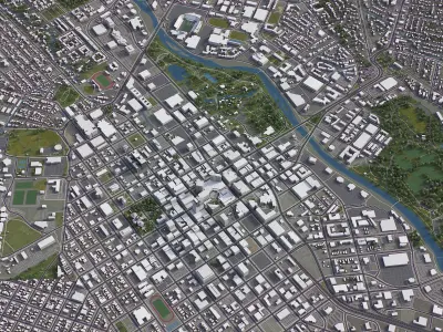 Boise Low-poly 3D model