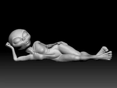Alien Statue - 0200 3D print model