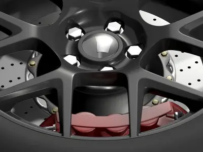 Dodge Challenger RT Shaker wheel 2015 3D model