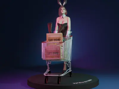 The Shopping Rabbit Free 3D model