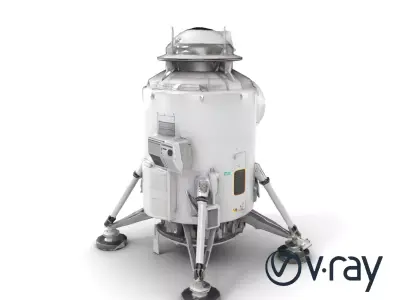 Apollo 11 Lunar Module 3D model pack Low-poly 3D model