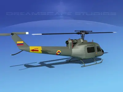 Bell UH-1B Iroquois Columbia 3D model