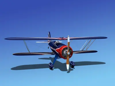 Waco YMF-5 V06 3D model
