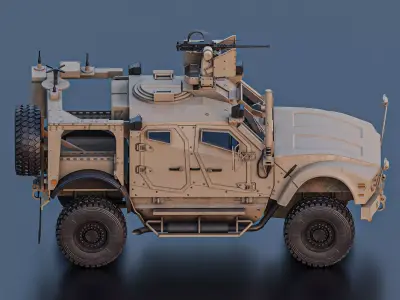 Oshkosh M-ATV Crows Kongsberg Low-poly 3D model