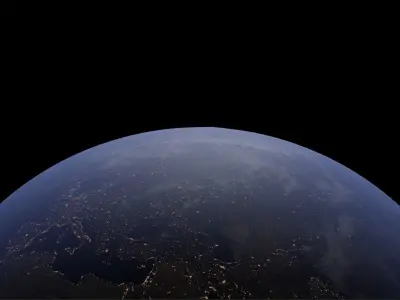 Earth 3d model from space at night Free low-poly 3D model