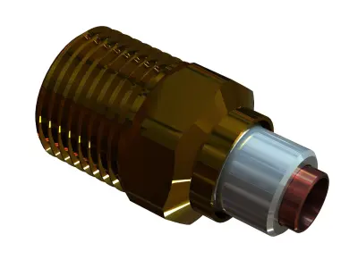 Brass Truck Fittings Set 3D model