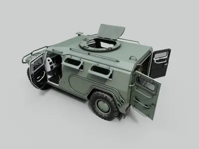 GAZ Tigr Infantry Mobility Vehicle Tiger Low-poly 3D model