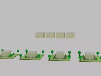 Cartoon Shop Pack Low-poly 3D model