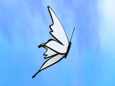 BUTTERFLY flying in sky 3D model