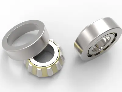 Angular contact roller bearing 3D model