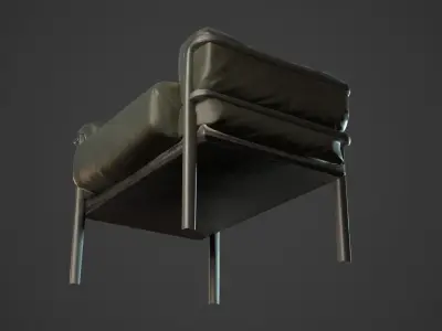Green Video Game Chair Free low-poly 3D model