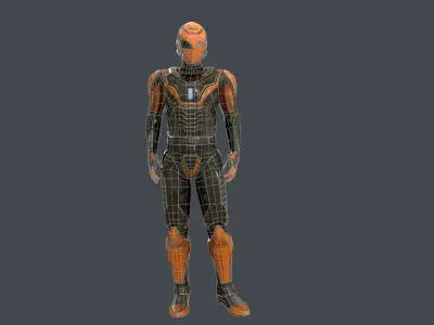 Sci-fi Soldier Low-poly 3D model