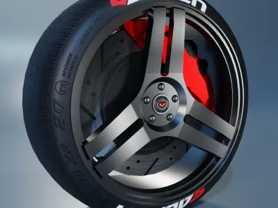 Vossen Vps 317 Wheel Low-poly 3D model