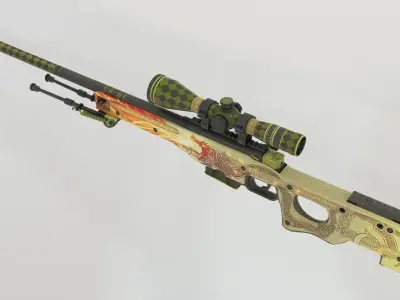 AWP Dragon lore 3D model