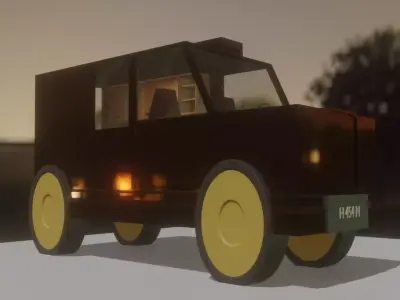 SUV Car With Interior 3D model