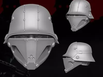 Deathsheads Commando Wolfenstein Fan Art 3D printable files 3D print model