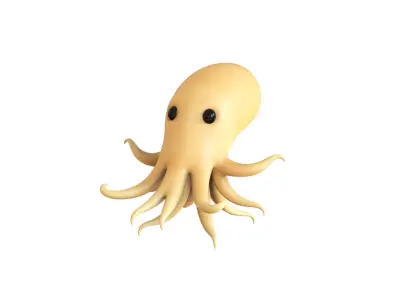 Cartoon Octopus v004 3D model