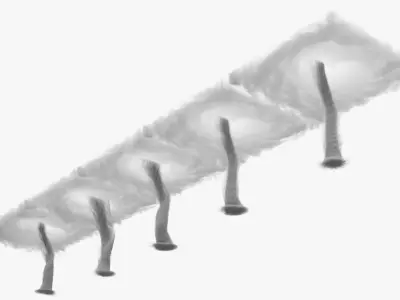 Twisting Tornado Funnel Column VDB for Blender 3D model