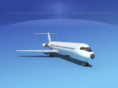 Douglas DC-9-50 Unmarked 2 3D model
