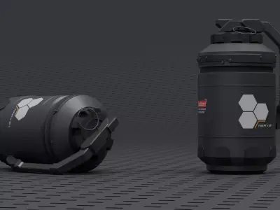 Grenade Game Ready Low-poly 3D model