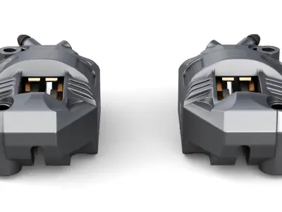 Brembo GP4 RS Caliper Low-poly 3D model