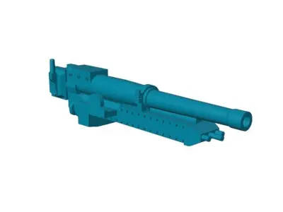 1-16 scale Ordnance QF 25-pounder field gun Free 3D model