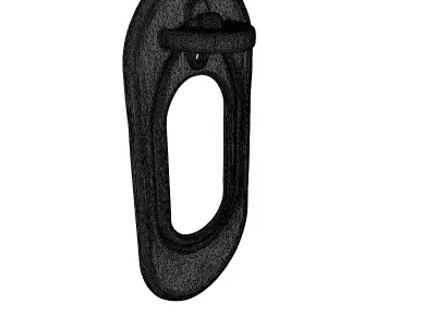 Ornate Brass Furniture Handle 3D model