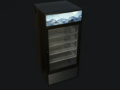 Commercial Fridge Cooler PBR Low-poly 3D model