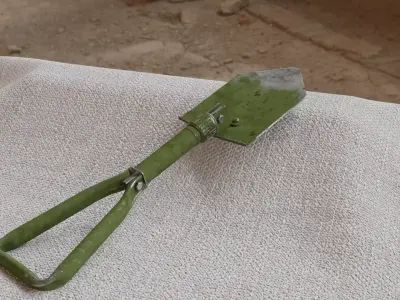 Military Folding Shovel Low-poly 3D model