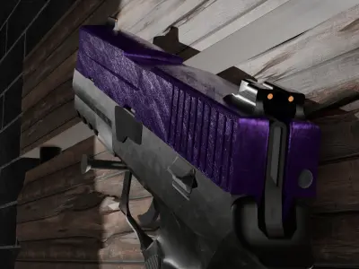 P250 Pistol Gun Low-poly 3D model