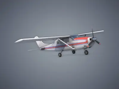 Cessna 206 Stationair Low-poly 3D model