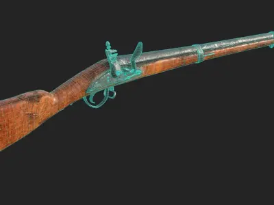 old shotgun Low-poly 3D model