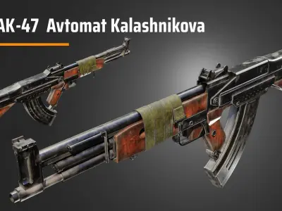 AK-47  Avtomat Kalashnikova 3D model