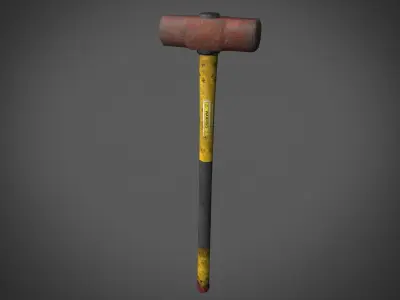 Apocalyptic Sledgehammer - PBR and Game Ready Low-poly 3D model