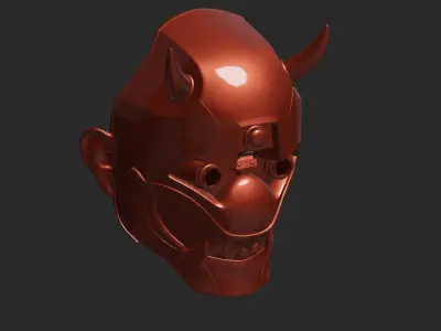 Strange Demon Mask 3D print model