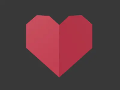 HEART ARRAY PIECES Free low-poly 3D model