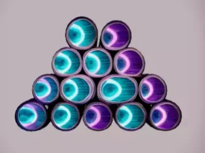 Futuristic Energy Tubes Low-poly 3D model
